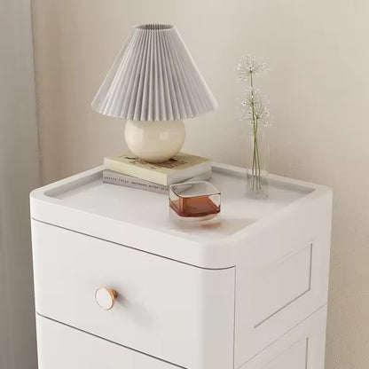 Modern White Tall 5-Drawer Cabinet - Space-Saving Storage Organizer