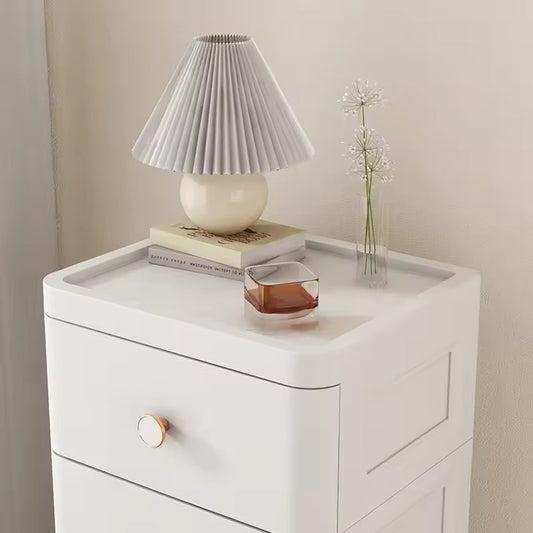 Modern White Tall 5-Drawer Cabinet - Space-Saving Storage Organizer