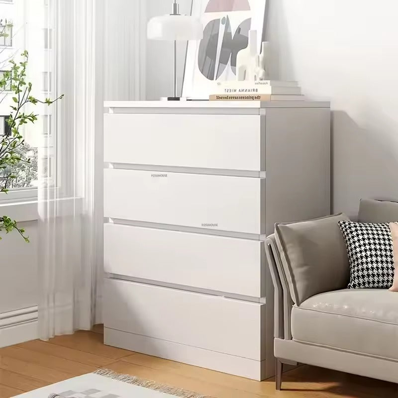 Modern Minimalist White 5-Drawer Dresser - Sleek Bedroom Storage Cabinet