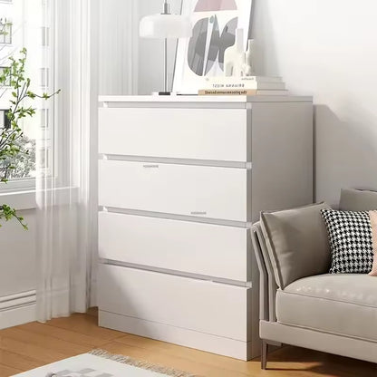 Modern Minimalist White 5-Drawer Dresser - Sleek Bedroom Storage Cabinet